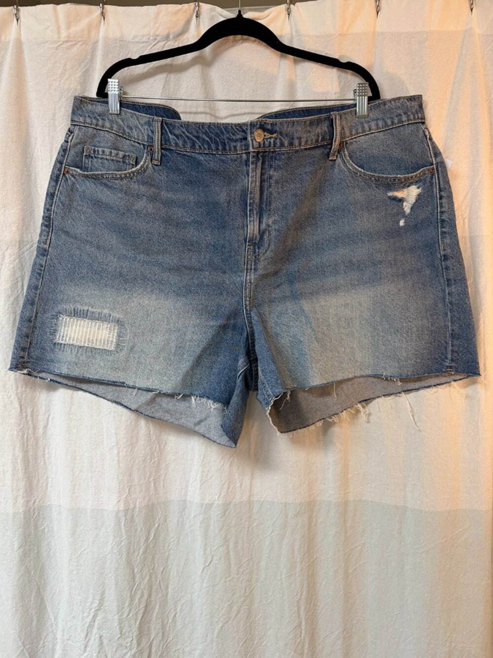 High-Waisted Baggy Jean Shorts